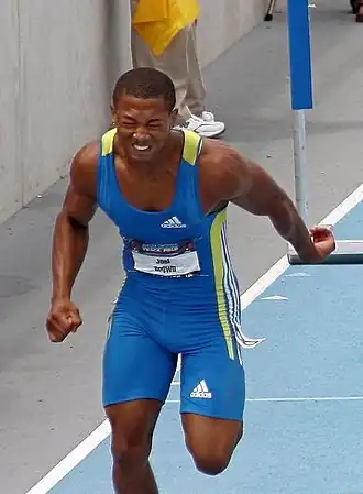 Joel Brown in actie tijdens de USA Outdoor 2010