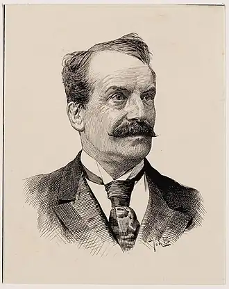 Portret van Justus van Maurik jr. door Johan Braakensiek