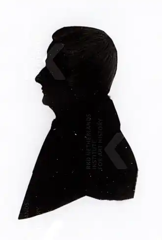 Geknipt silhouet van Beucker Andreae (1839)