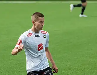 Hove spelend voor Sogndal Fotball in 2017