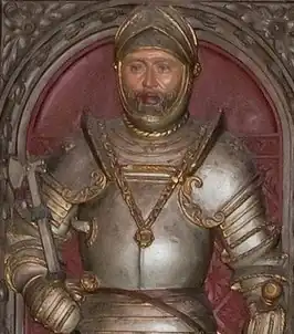 Johan Lodewijk van Nassau-Saarbrücken, detail van zijn grafmonument