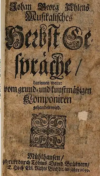 Musikalisches Herbst-Gespräche, Mühlhausen 1699