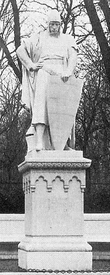 Het standbeeld van Johan II van Brandenburg in de Siegesallee in Berlijn.