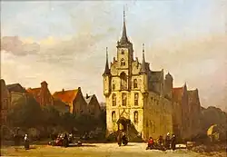 De Markt omstreeks 1880 door Johannes Bosboom
