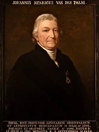 Johannes van der Palm in 1820 (Collectie Universiteit Leiden)