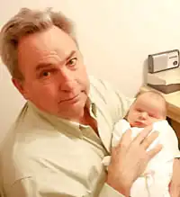 Tranter met zijn kleinzoon in Brooklyn (New York) in december 2005