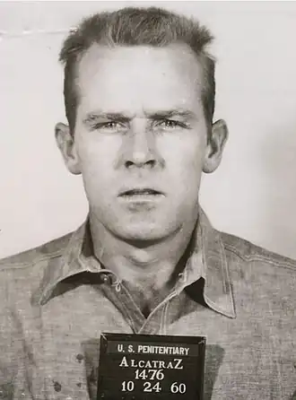 Politiefoto van John Anglin genomen in 1960