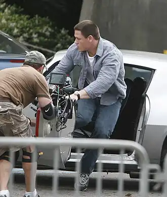 John Cena op de set van 12 Rounds