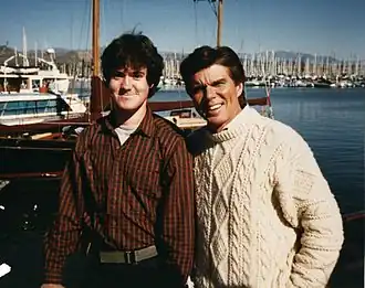 John Davidson met Mike Johansen rond 1990