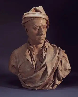 Zelfportret, een terracotta (ca. 1730), aangekocht door het Erfgoedfonds