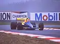 Herbert in een Tyrrell tijdens de Belgische Grand Prix, 1989