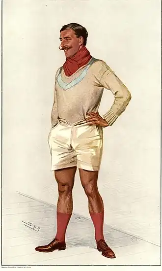 Karikatuur van Johnstone, gemaakt door tekenaar Leslie Ward en geplaatst in de Vanity Fair (1907)