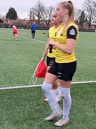 Verhoef tijdens een wedstrijd tegen Jong FC Twente in 2025