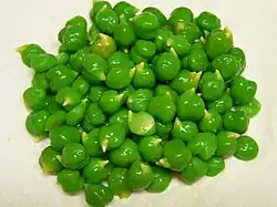 Jonge groene kikkererwten