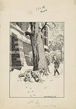 Jongen gooit een sneeuwbal