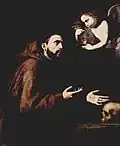 De heilige Franciscus van Assisi en de engel met de waterfles, José de Ribera, 1636-1638