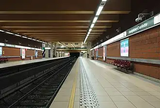 Perrons en sporen van station Joséphine-Charlotte