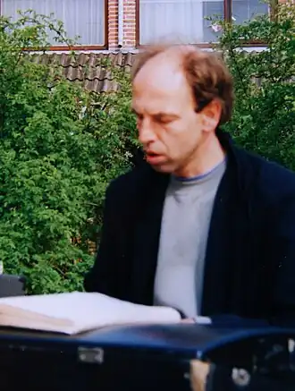 Jos Collignon tijdens Koninginnedag 1995 in Utrecht.