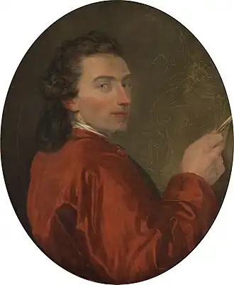 Joseph-Benoît Suvée geportretteerd door François-André Vincent (1772)