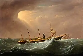SS Great Western op schilderij van Joseph Walter (ca. 1843)