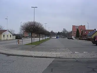 Het voormalige stationsgebied van Juelsminde, 19 februari 2015