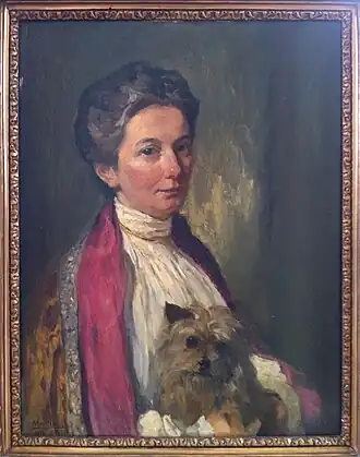 in 1916 geportretteerd door haar echtgenoot, de Hongaarse kunstschilder Oscar Mendlik