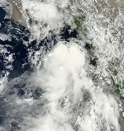 Foto of weerkaart van orkaan