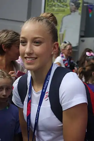 Juliette Bossu tijdens het EK in Glasgow 2018
