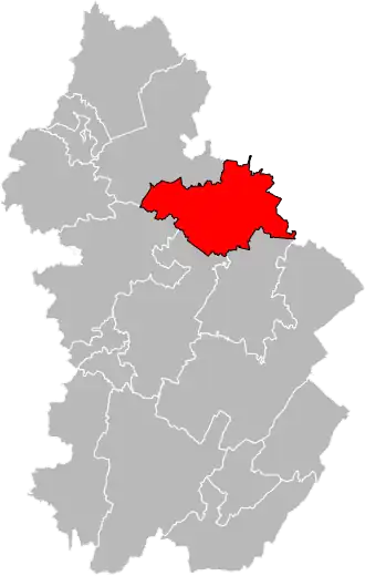 Locatie van het kanton