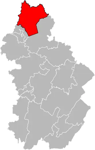 Locatie van het kanton