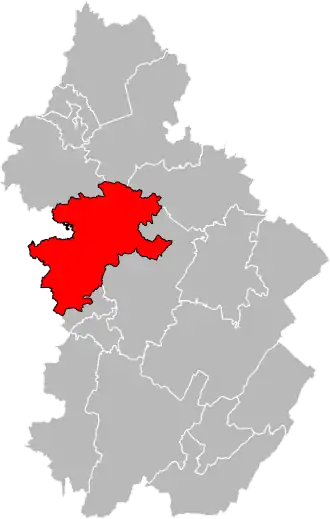 Locatie van het kanton