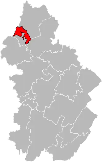 Locatie van het kanton