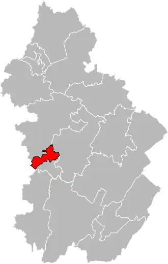 Locatie van het kanton