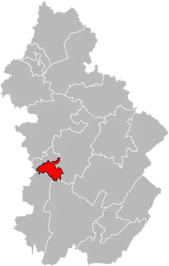 Locatie van het kanton