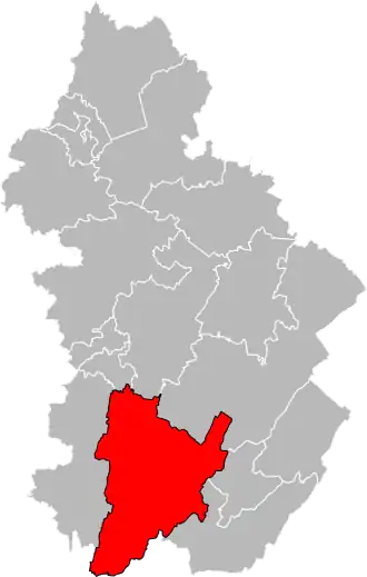 Locatie van het kanton