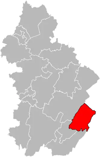 Locatie van het kanton