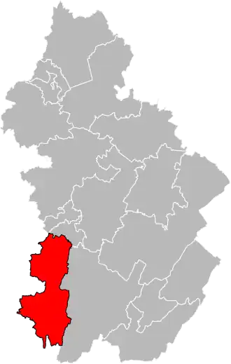 Locatie van het kanton