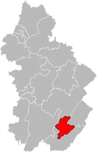 Locatie van het kanton