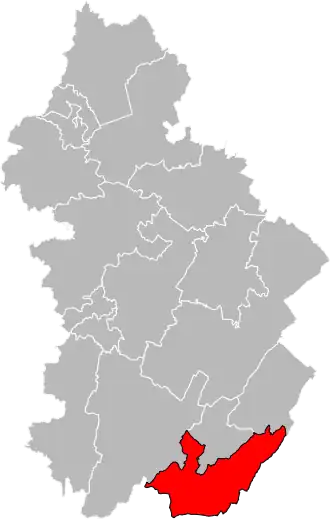 Locatie van het kanton