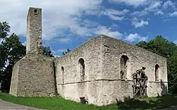 De ruïnes van de kerk