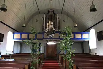 Het interieur van de kerk in 2014