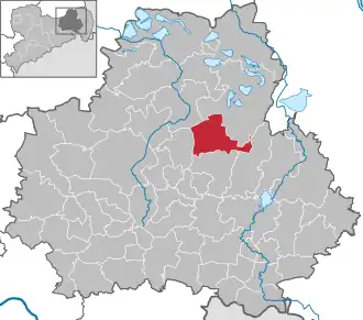 Kaart van Königswartha Rakecy