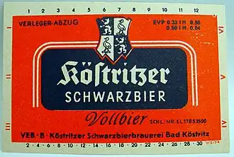 Etiket uit de Oost-Duitse periode