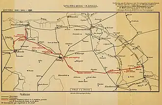 Het Wilhelminakanaal op basis van het 'Plan Bake' (1909)