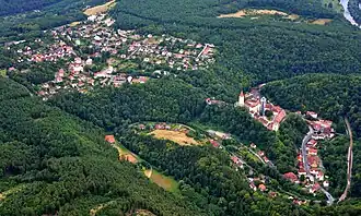 Křivoklát in vogelvlucht (2018)