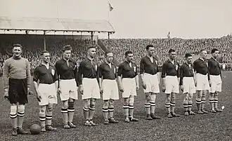 Bonsema in het Nederlands elftal (1933)