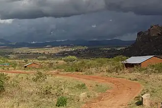 Zicht op de hoofdplaats Kaabong
