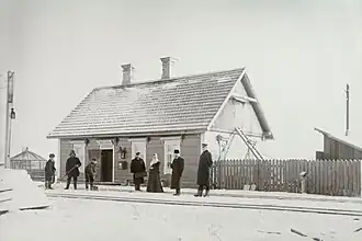 Het station Kaarli in het begin van de 20e eeuw