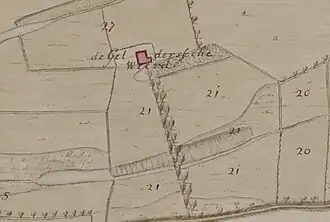 Kaart van Geldersweert (1778) Detail kaart Gelders Archief, 0003 Staten van het Kwartier van Nijmegen en hun Gedeputeerden