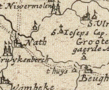 Uittreksel kaart J. Harrewijn (1660 - 1727)